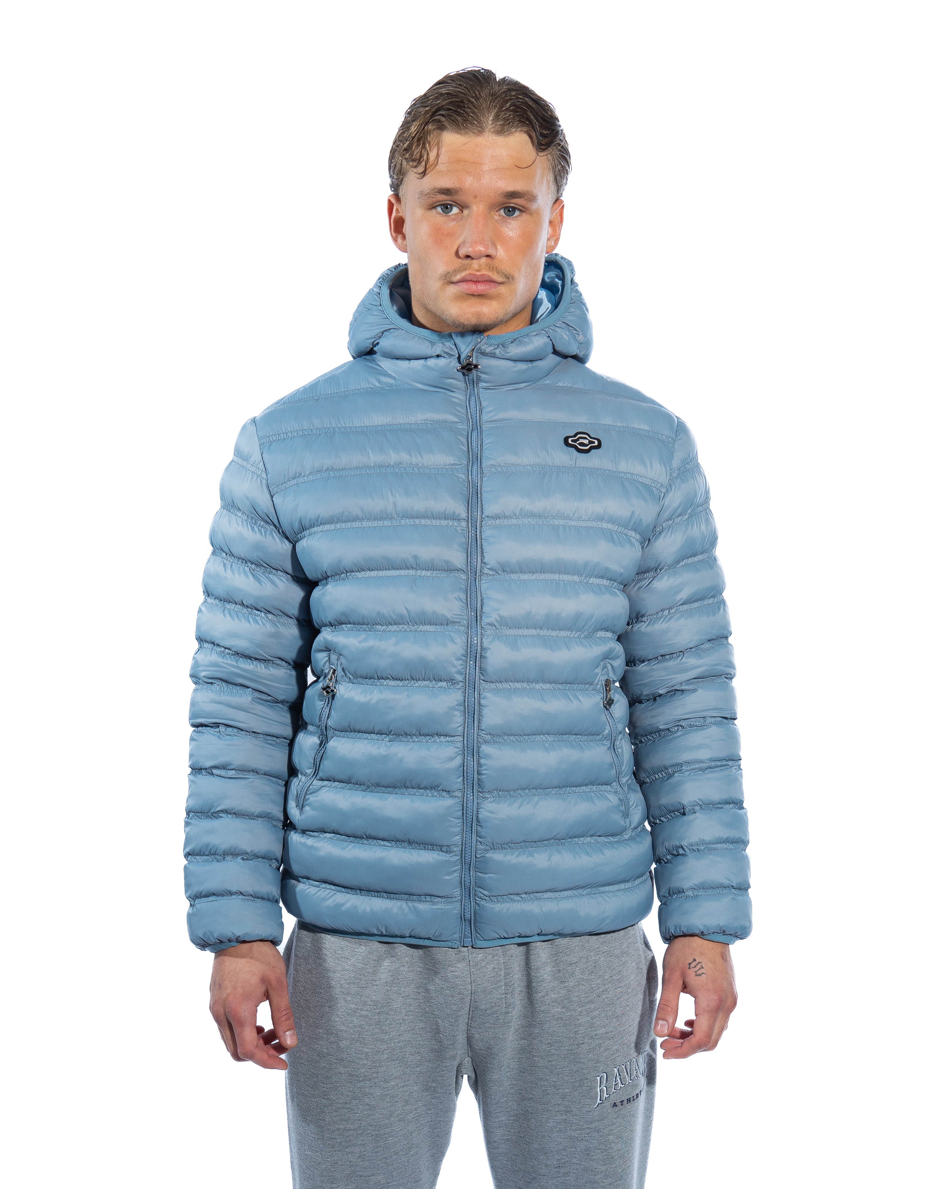 Mens light blue deals puffer jacket