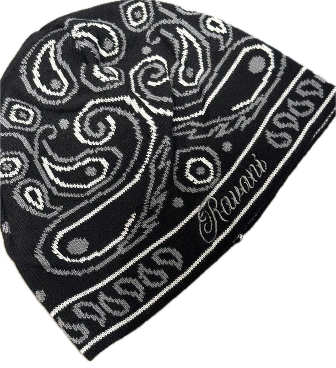 Paisley Beanie Black