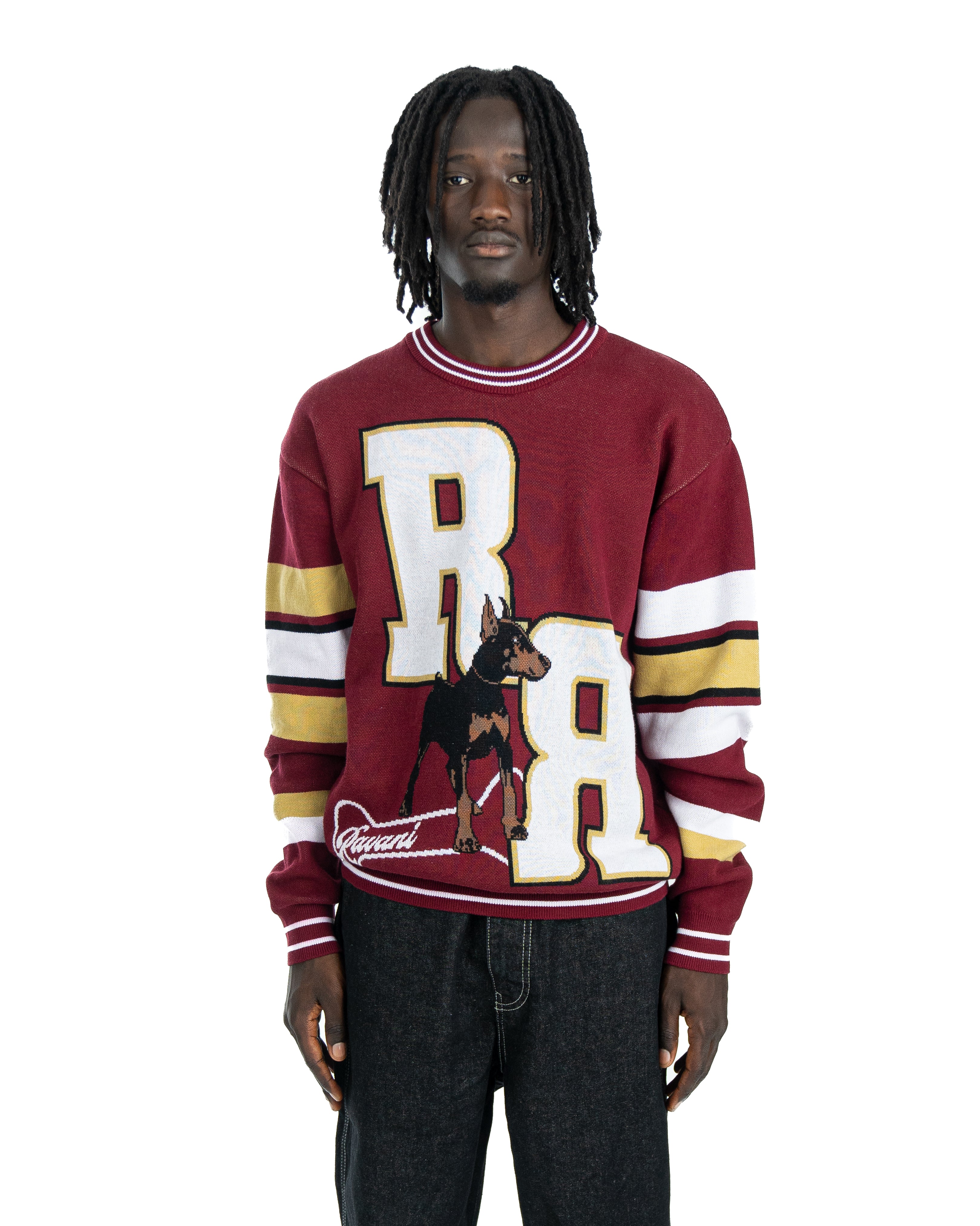 Dark red outlet pullover