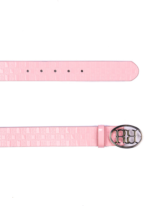 RR Steel Buckle Belt shiny Pink