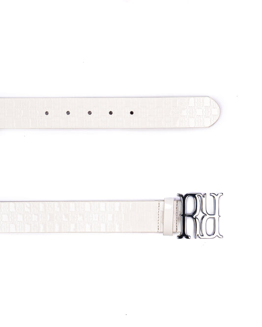 RR Monogram Belt shiny White