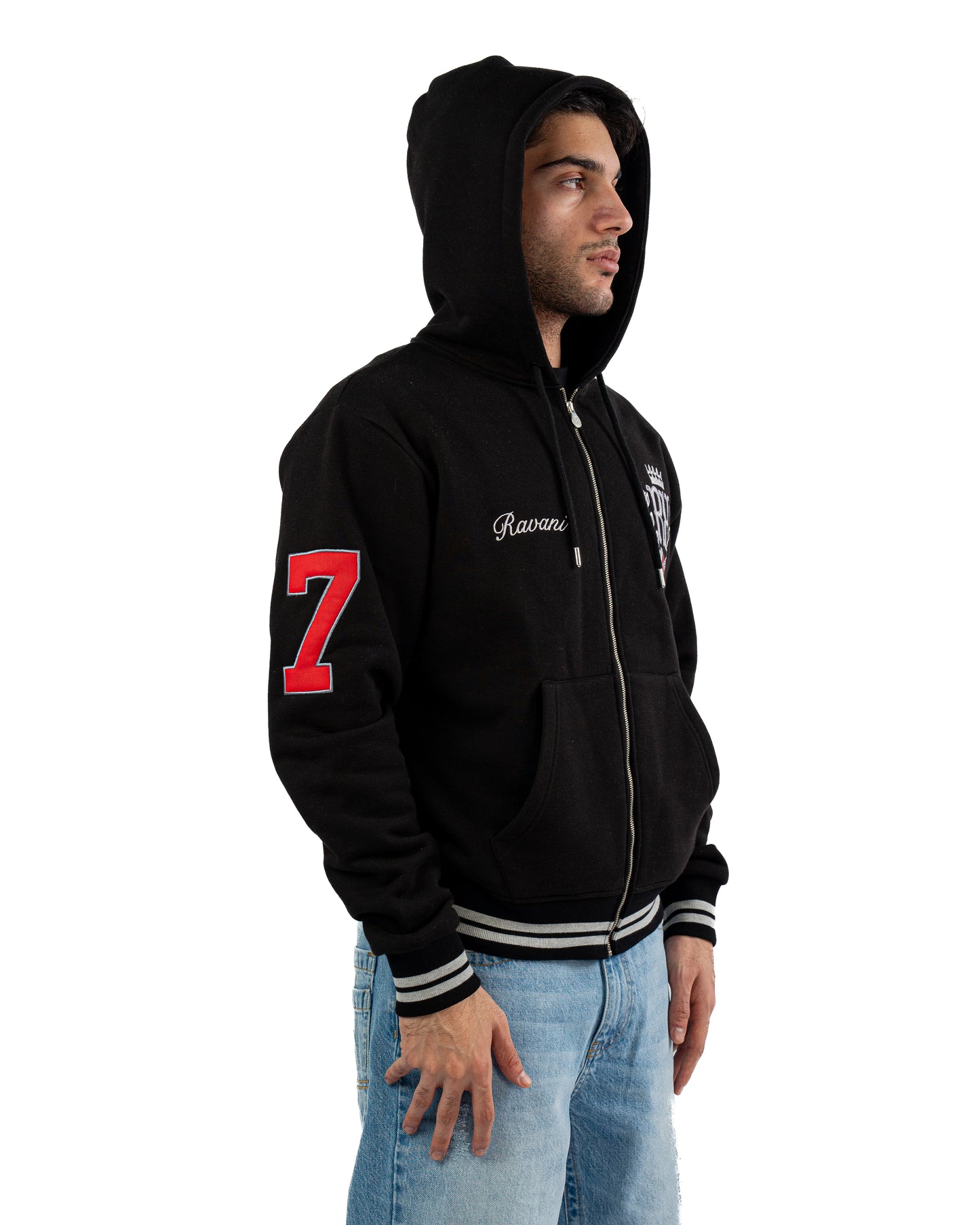 RR Royal Polo zip Hoodie black