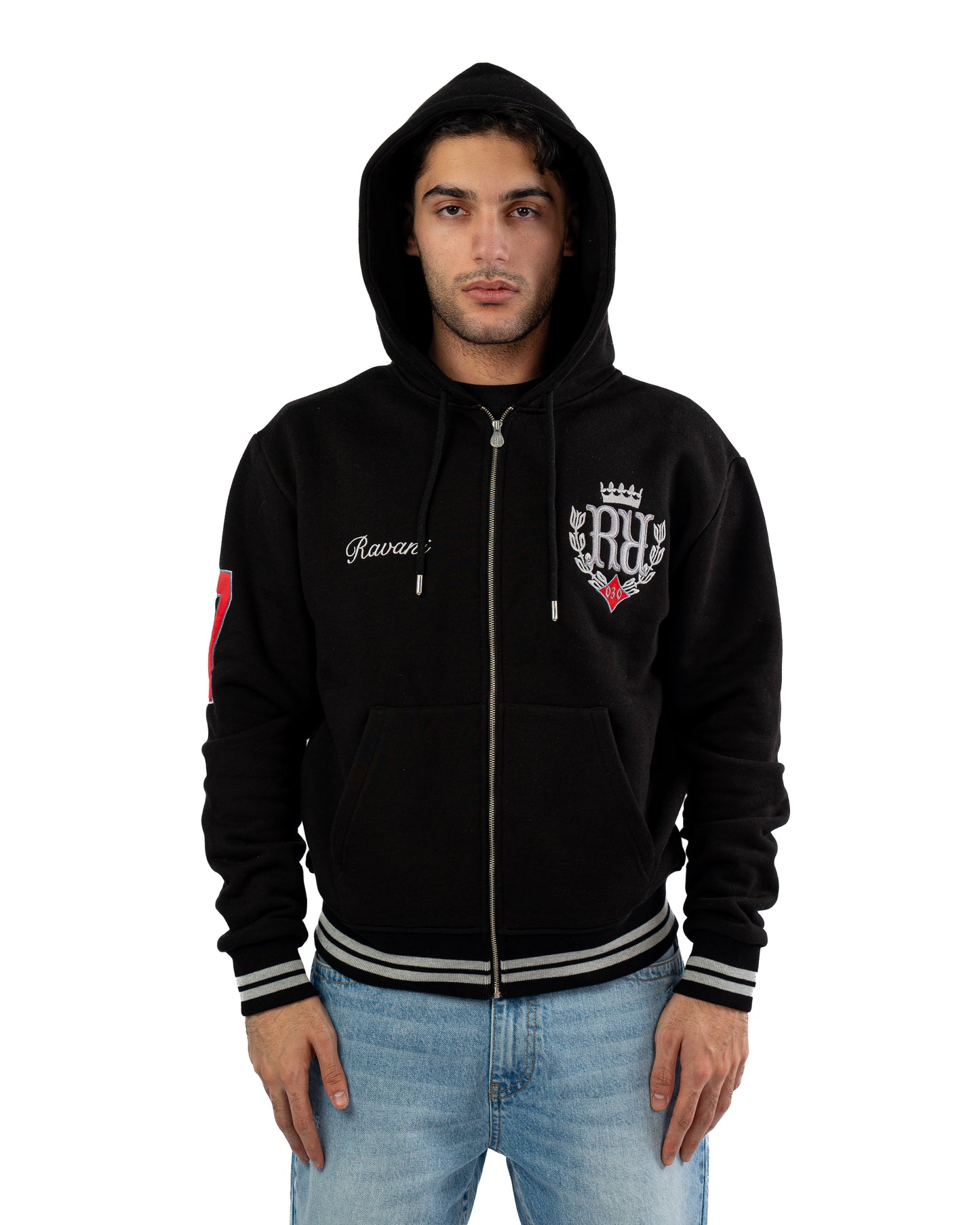 RR Royal Polo zip Hoodie black