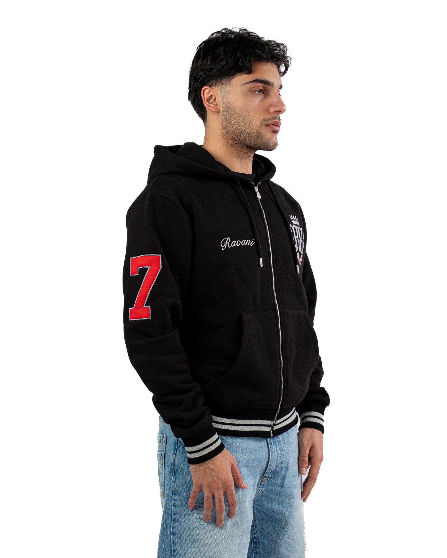 RR Royal Polo zip Hoodie black