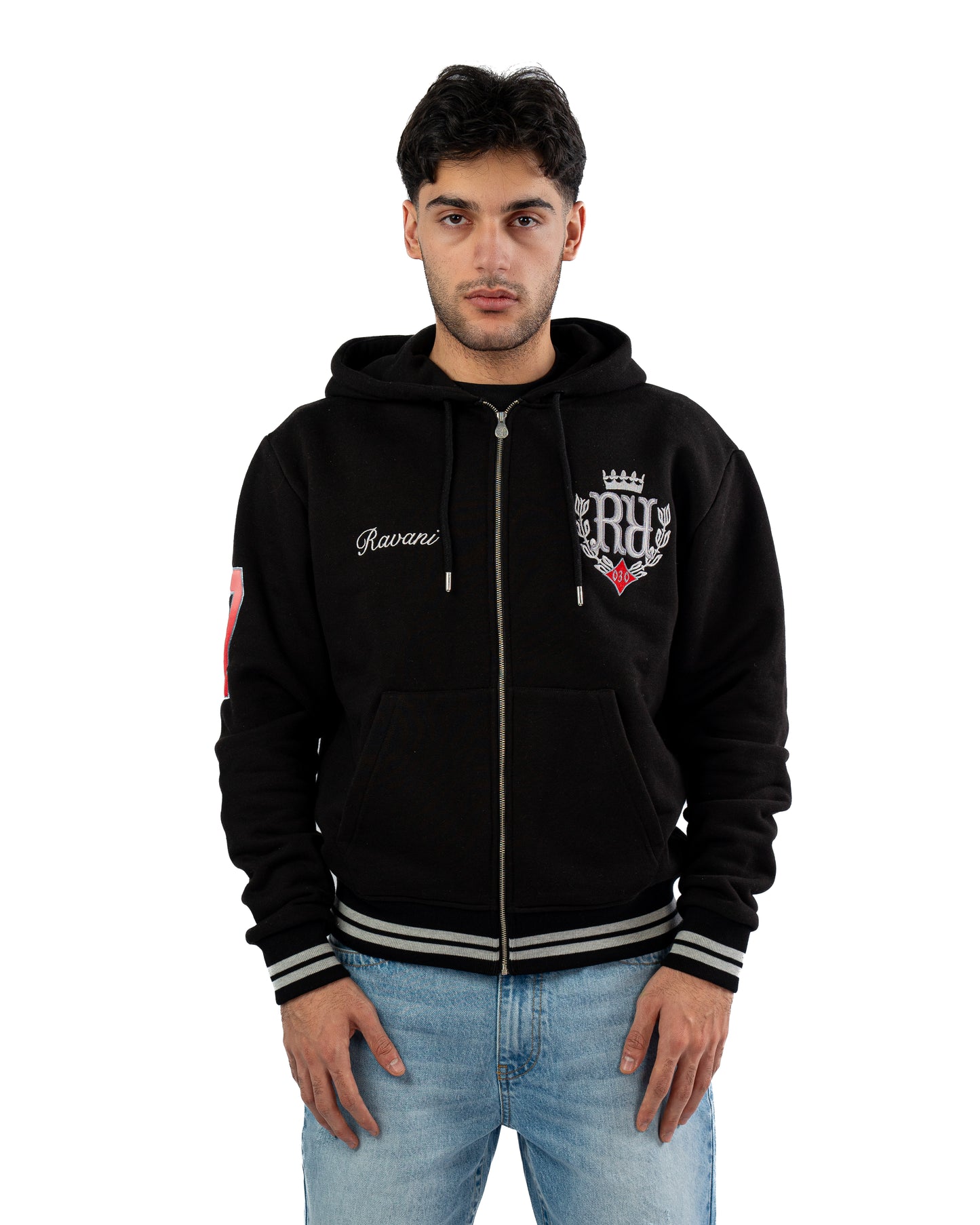 RR Royal Polo zip Hoodie black