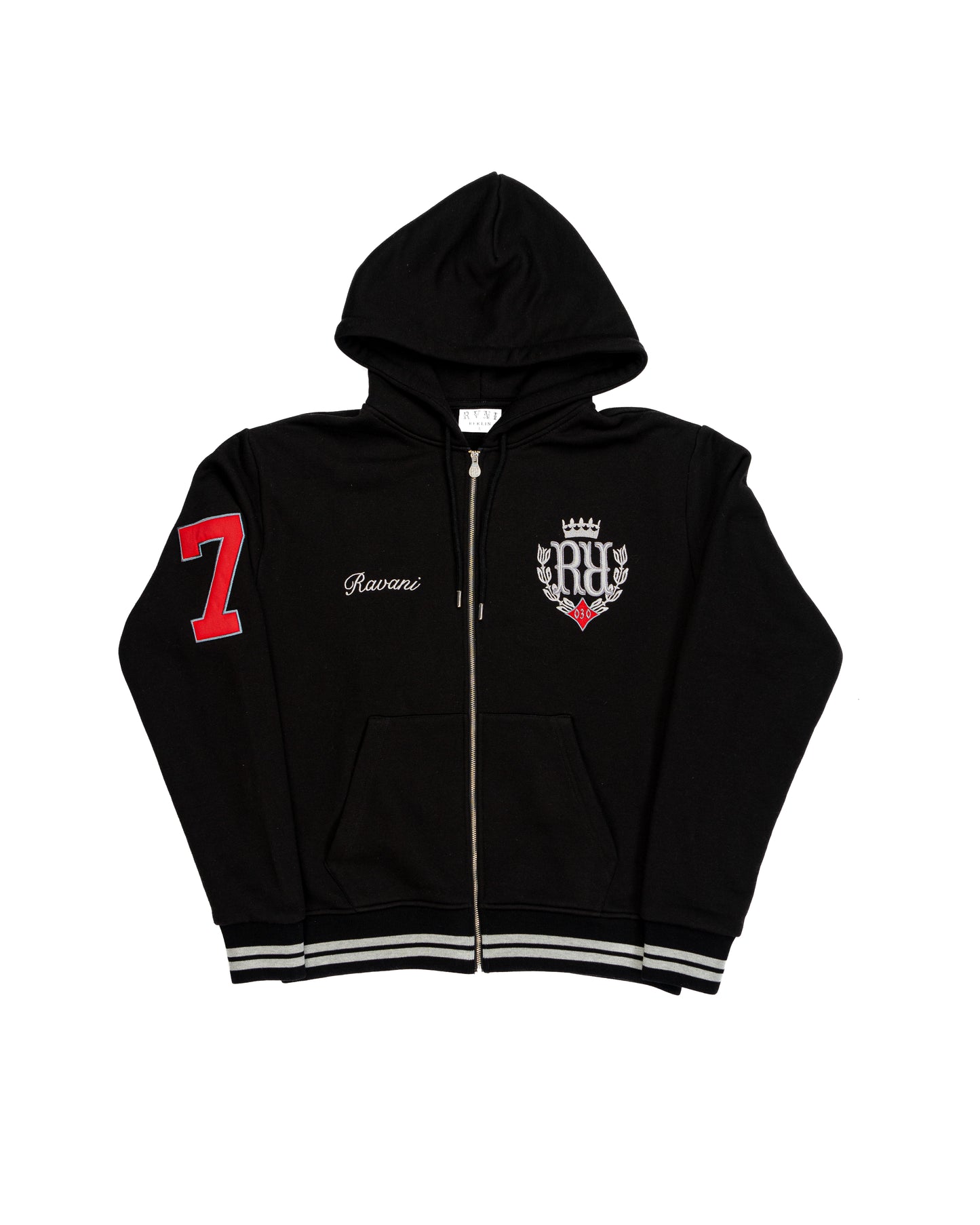 RR Royal Polo zip Hoodie black